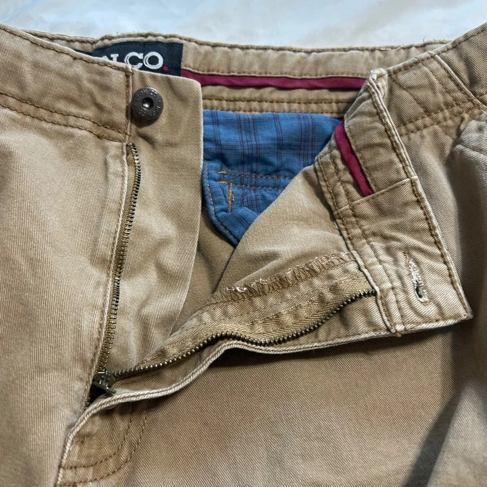 Iron Co Mens Cargo Shorts Size 40 Tobacco Brown Cotton Utility Multi-Pocket